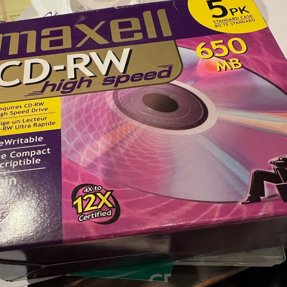 MAXWEL CD-RW 650 MB,NEW IN CASE